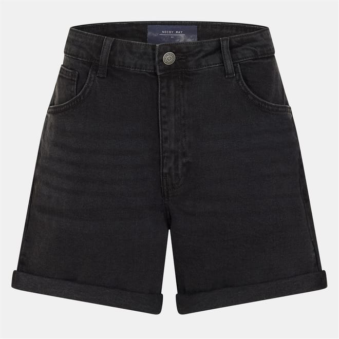 Denim Bermuda Shorts with Clean Hem