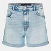 Denim Bermuda Shorts with Clean Hem