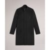 Solid Patterned Snap Button High Neck Overcoat