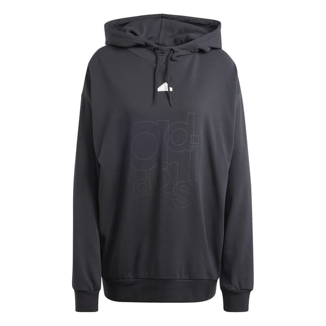 Hooded Neck Drop Shoulder Sweatshirt