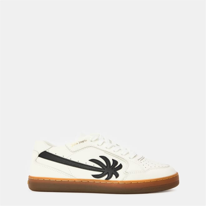 Palm Logo Print Low Top Lace-Up Sneakers