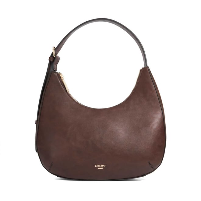 Daintily Crescent Shape Hobo Bag with Gold Tone Hardware