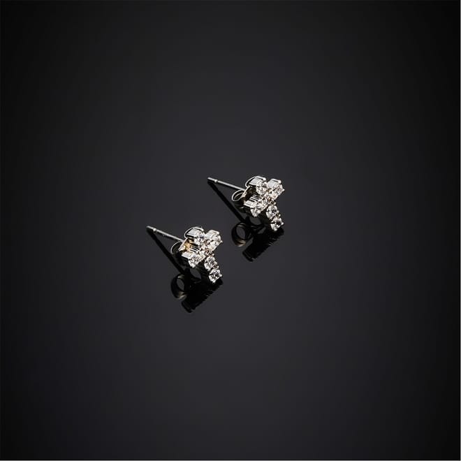 Cubic Zirconia Crystal Stud Earrings