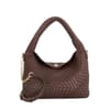 Delegating Basket Weave Hobo Bag with Chain
