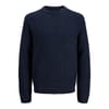 Crew Neck Ribbed Collar Long Sleeve Sweater