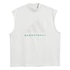 Adi Printed Logo Mock Neck Sleeveless Box Tank