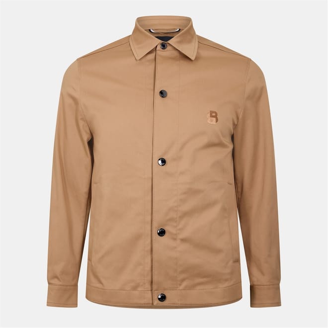 Solid Patterned Point Collared Overshirt