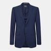 Solid Patterned Notch Collared Blazer with Flap and Chest Pocket