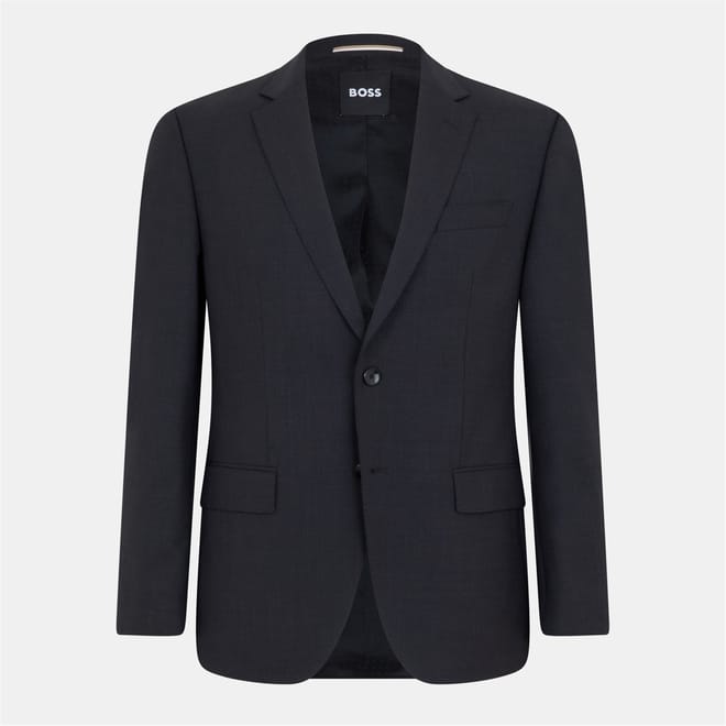 Solid Patterned Lapel Collared Suit Jacket with Flap Pocket