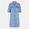 Short Sleeve Knee Length Shirt Dress