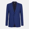Solid Patterned Single Button Notch Collared Blazer