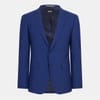 Solid Patterned Notch Collared Blazer with Flap and Chest Pocket