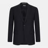 Solid Patterned Lapel Collared Flap Pocket Blazer