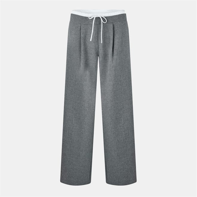 Relaxed Solid Wide Leg Chinos