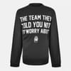 Text Graphic Crew Neck Long Sleeve Jersey T-Shirt