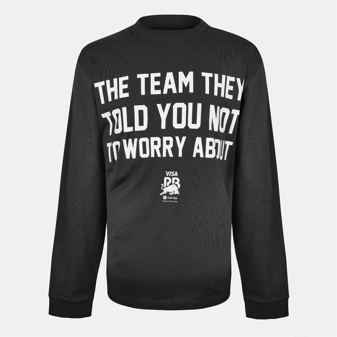 Text Graphic Crew Neck Long Sleeve Jersey T-Shirt