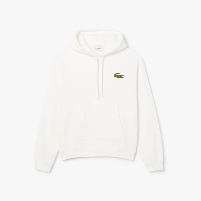 Loose-Fit Badge Accent Hoodie