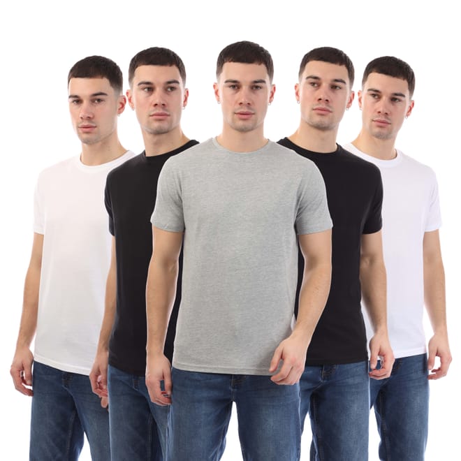 Caplaz Print Sleeve 5 Pack T-Shirts