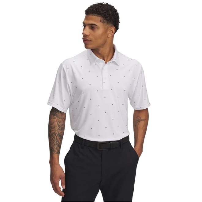 Printed Short Sleeve Performance Polo Shirt