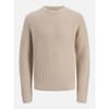Crew Neck Ribbed Collar Long Sleeve Sweater