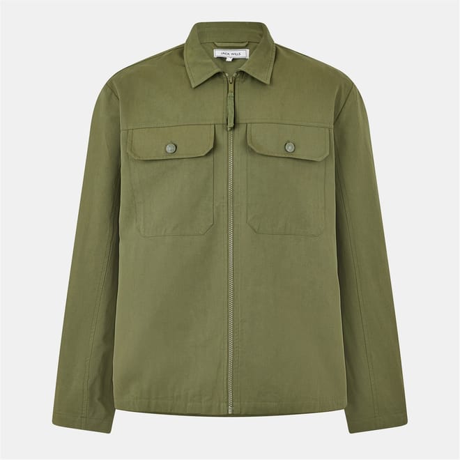 Shire Solid Patterned Chest Pocket Overshirt