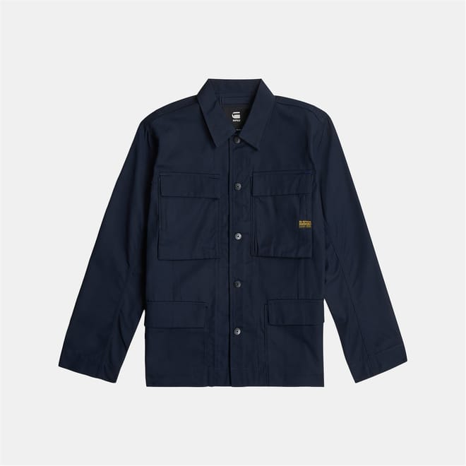 Solid Patterned Overshirt with Flap Pocket