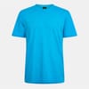 Embossed Logo Crew Neck Ribbed Collar Short Sleeve Jersey T-Shirt