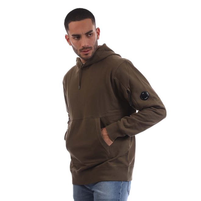 Diagonal Raised Fleece Lens Hoodie