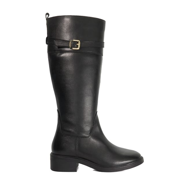 Tilbi Leather Buckle Detail Knee High Boots