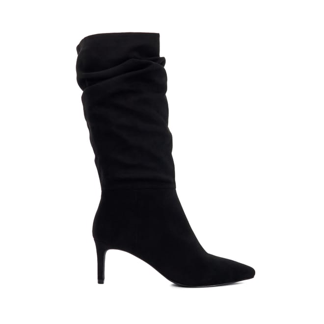 Sliced Slouchy Mid Heel Boots