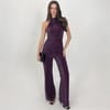 Halter Neck Draped Waist Jumpsuit