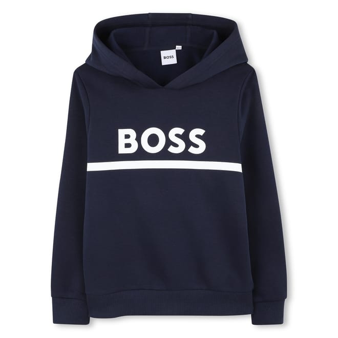 Wordmark Hooded Neck Long Sleeve Sweatshirt
