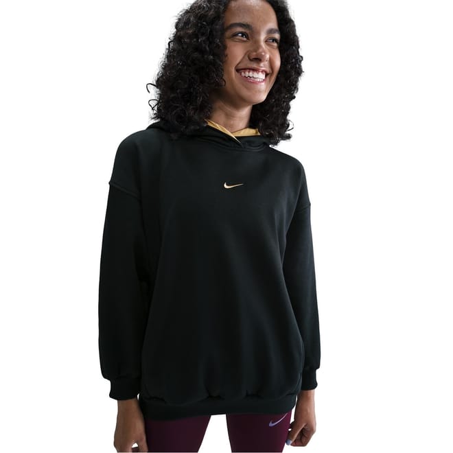 Embroidered Hooded Neck Long Sleeve Drop Shoulder Sweatshirt