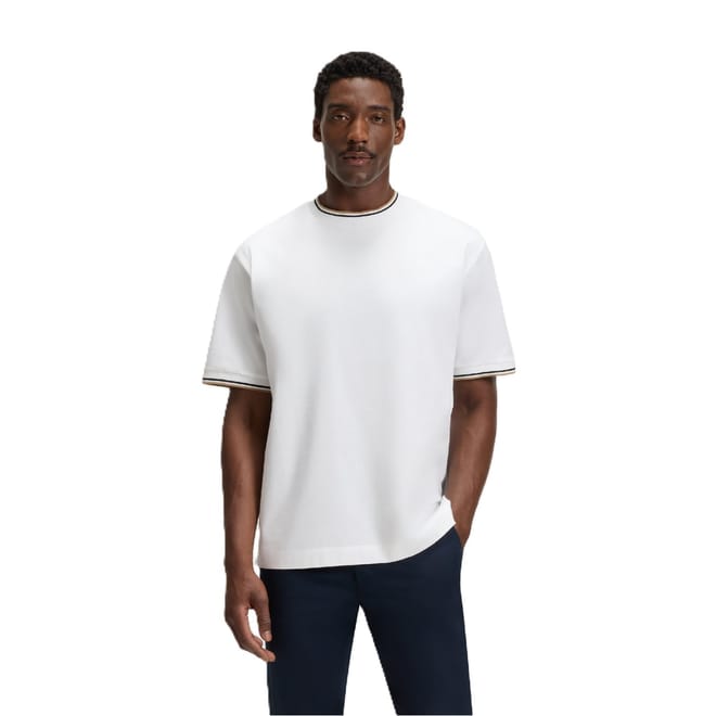 Crew Neck Ribbed Collar Short Sleeve T-Shirt
