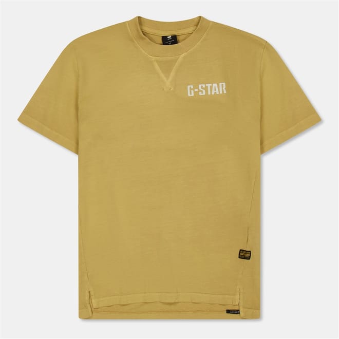 Crew Neck Ribbed Collar Short Sleeve Jersey T-Shirt