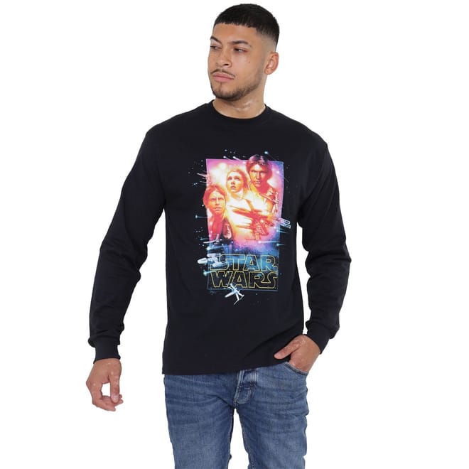 Star Wars Graphic Crew Neck Long Sleeve T-Shirt