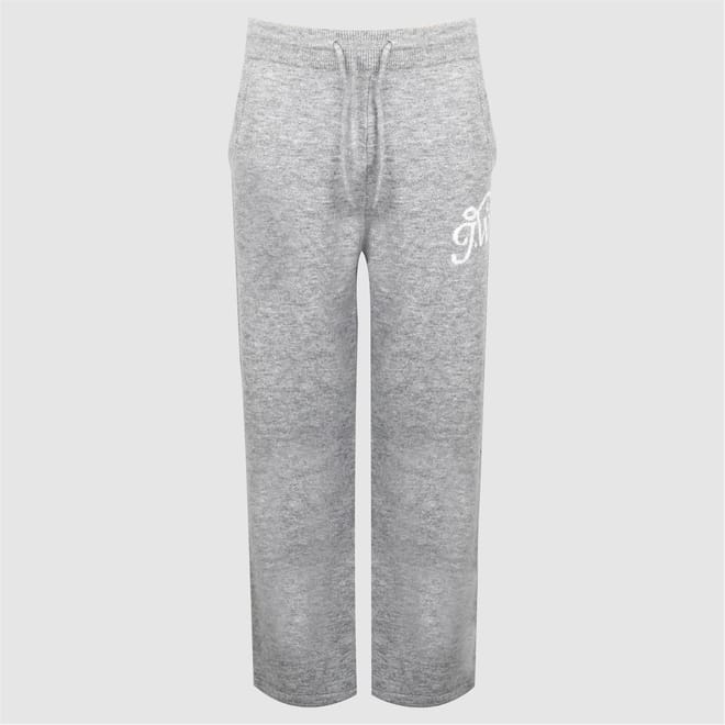 Initial Heathered Patterned Straight Sweatpants