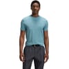 Crew Neck Ribbed Collar Short Sleeve T-Shirt