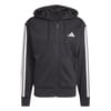 Mens Essentials Fleece 3 Stripes Full Zip Hoodie