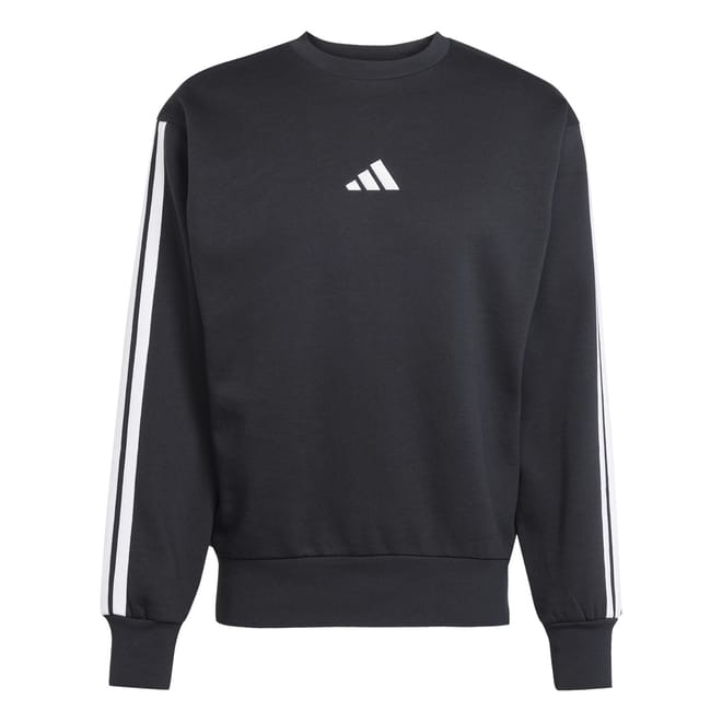 Mens Essentials 3 Stripes Fleece Sweatshirt