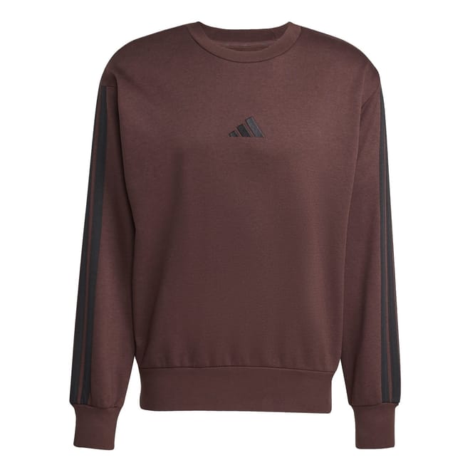Mens Essentials 3 Stripes Fleece Sweatshirt