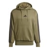 Mens Fleece 3 Stripes Hoodie