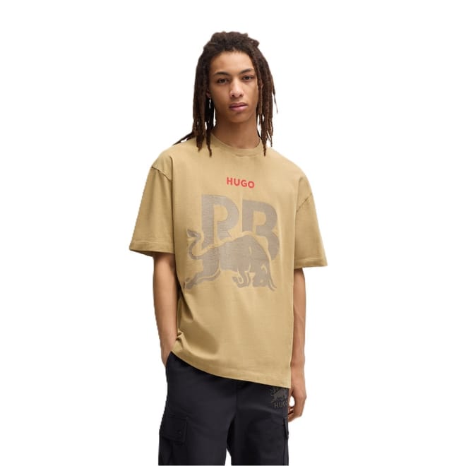 Graphic Crew Neck Ribbed Collar Oversize T-Shirt