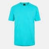 Embossed Logo Crew Neck Ribbed Collar Short Sleeve T-Shirt