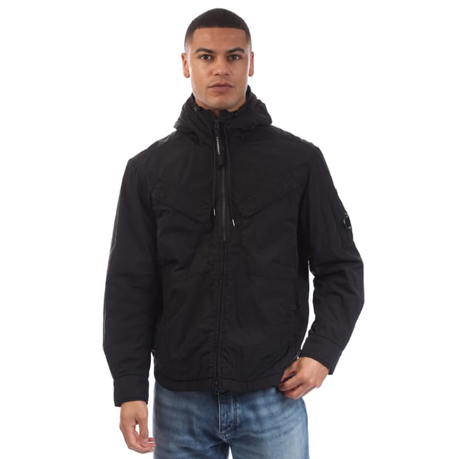 Chrome-R Hooded Zipped Overshirt