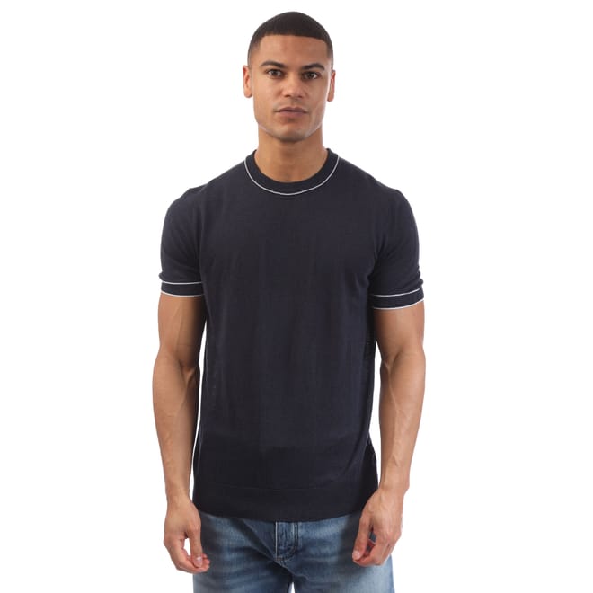 H-Jiovanni Short Sleeve Tipped Sweater
