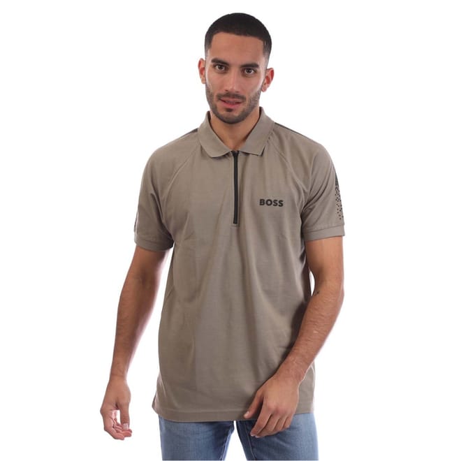 Philix Pixel Collared Neck Short Sleeve Polo Shirt