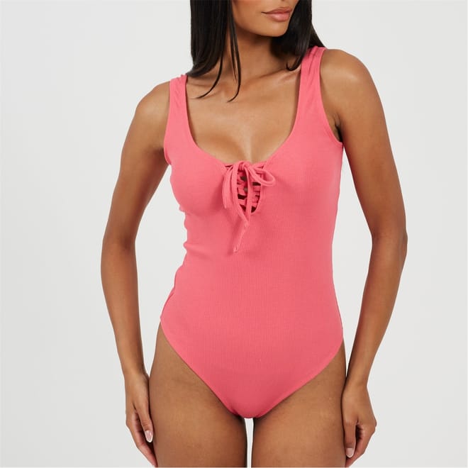 Womens High Neck Bodysuit With Long Sleeves