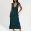 V-Neck Short Sleeve Maxi A-Line Dress