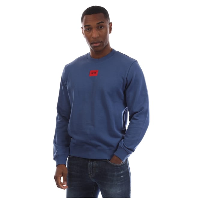 Crew Neck Ribbed Collar Long Sleeve Sweatshirt